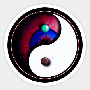 Red Eyed Ying Yang Sticker